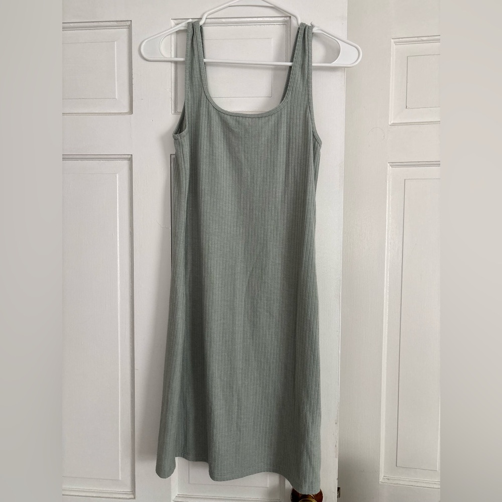 Abercrombie & Fitch Sage Green Midi Dress